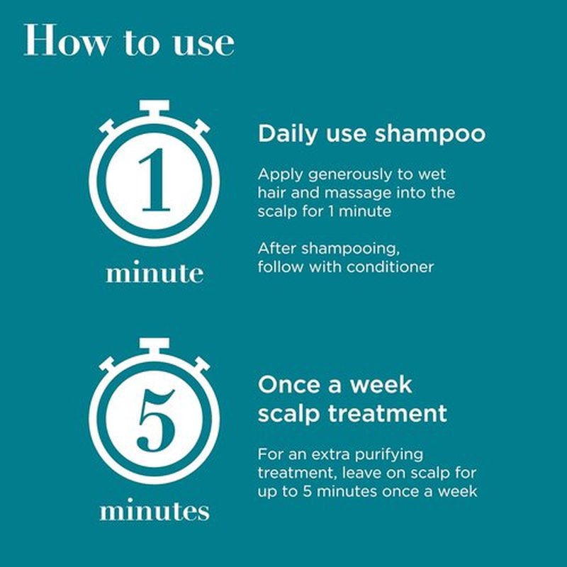 OGX ProGrowth + Peptide Clarifying Shampoo - Gentle Exfoliating Formula for Natural Hair Growth | 13 fl. oz