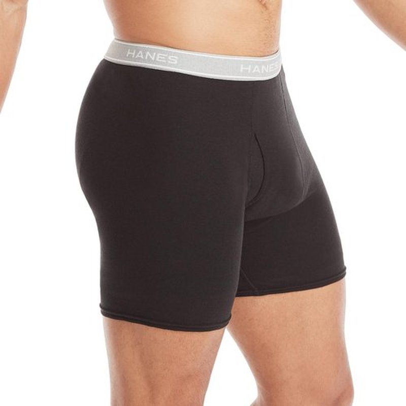 Hanes Men's Boxer Briefs - Cool & Breathable Cotton, Moisture-Wicking Comfort | No Ride Up, 3-Pack