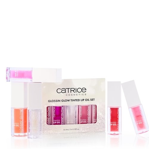 Catrice Glossin' Glow Lip Oil Gift Set | Five High Shine, Moisturizing Lip Stains | Glossy, Hydrating, Tinted, Vegan & Cruelty Free