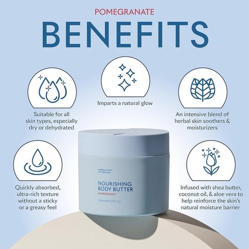 SEACRET Minerals Dead Sea Body Butter - Ultra-Rich Moisturizing Cream with Shea & Coconut Oil | 8.5 fl. oz.
