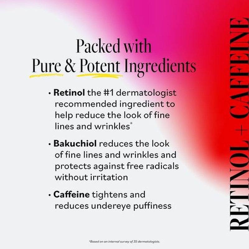 Derma E Anti-Wrinkle Smoothing Eye Cream for Fine Lines and Crow's Feet, 0.5 Fl Oz, Anti Aging with Retinol, Caffeine and Antioxidants, Cooling Tip Helps Reduce Puffiness