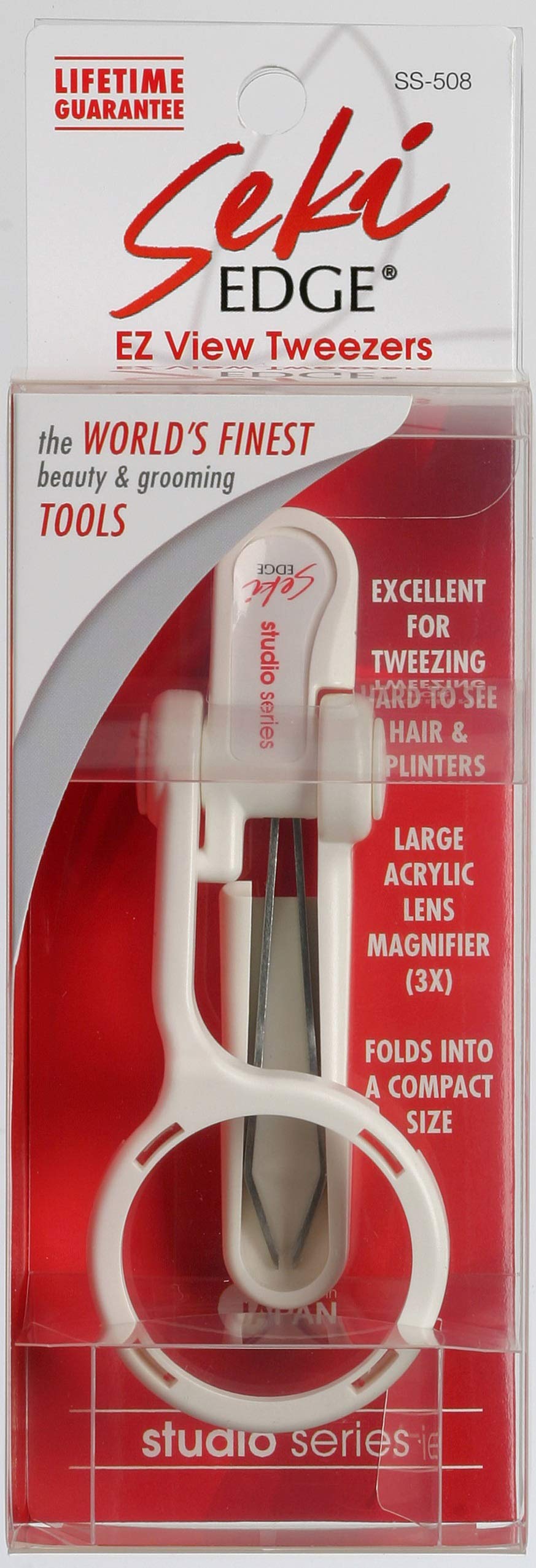 Seki Edge EZ View Tweezer with Magnifier SS 508