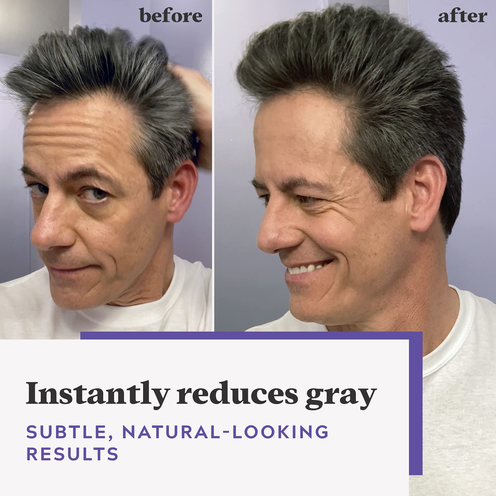 Just For Men Touch of Gray, Mens Hair Color Kit with Comb Applicator for Easy Application, Great for a Salt and Pepper Look - Medium Brown, T-35, Pack of 1
