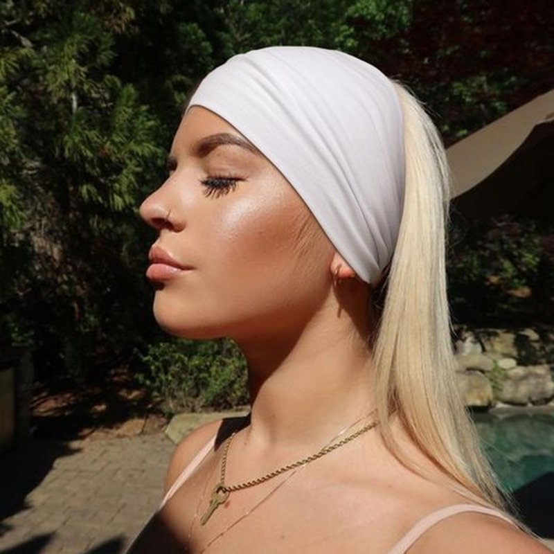 AQOKKA Extra Wide Headbands for Women Large Turban Headband Non Slip Boho Elastic Hairband Hair Twisted Knot Head Bands Accessories