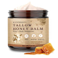 Beef Tallow for Skin - Organic Grass Fed Whipped Moisturizer with Honey Balm, Natural Hydrating Cream for Face & Body, Relief for Dry & Sensitive Skin