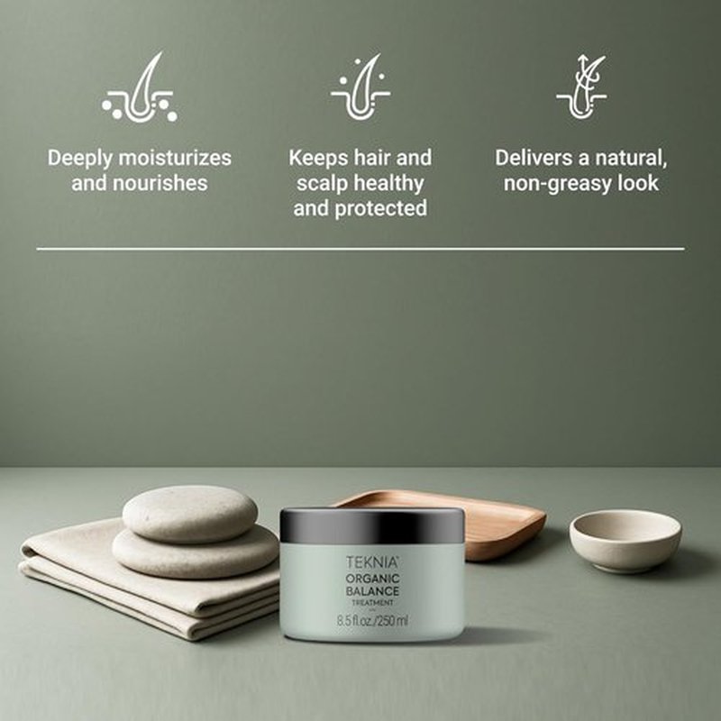 LAKMÉ Teknia Organic Balance Treatment - Hydrating Hair Mask for Deep Moisture | 8.5 Fl Oz