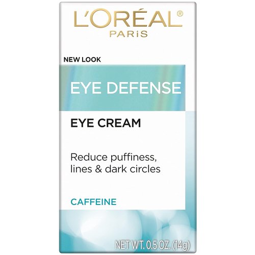 L'Oreal Paris Eye Defense Cream - Caffeine & Hyaluronic Acid for Youthful Skin | 0.5 oz