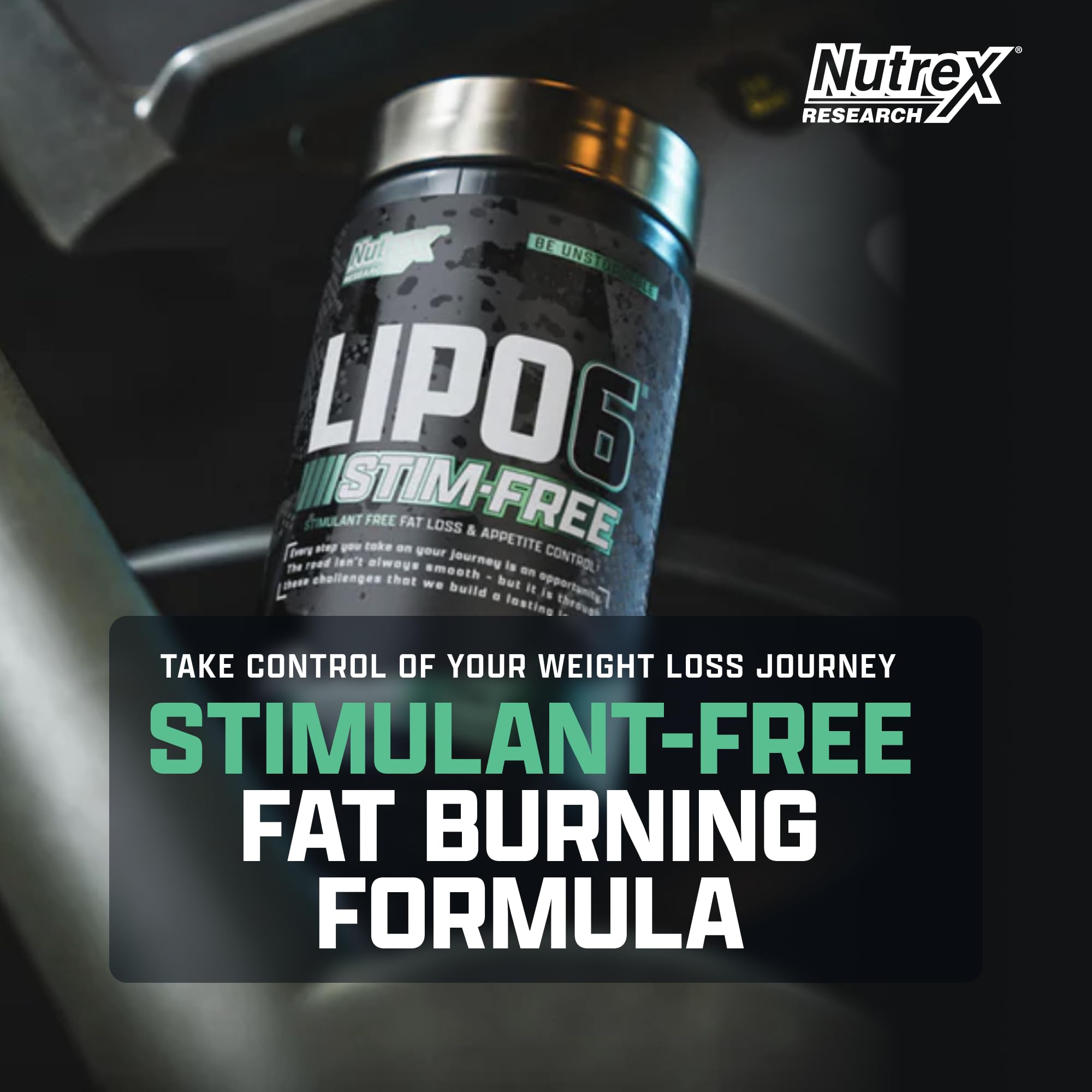 Nutrex Research LIPO SIX Stim-Free Metabolism & Appetite Support Supplement – Reduce Hunger | Non-Stimulant Weight Management Supplement for Women and Men – 60 Servings