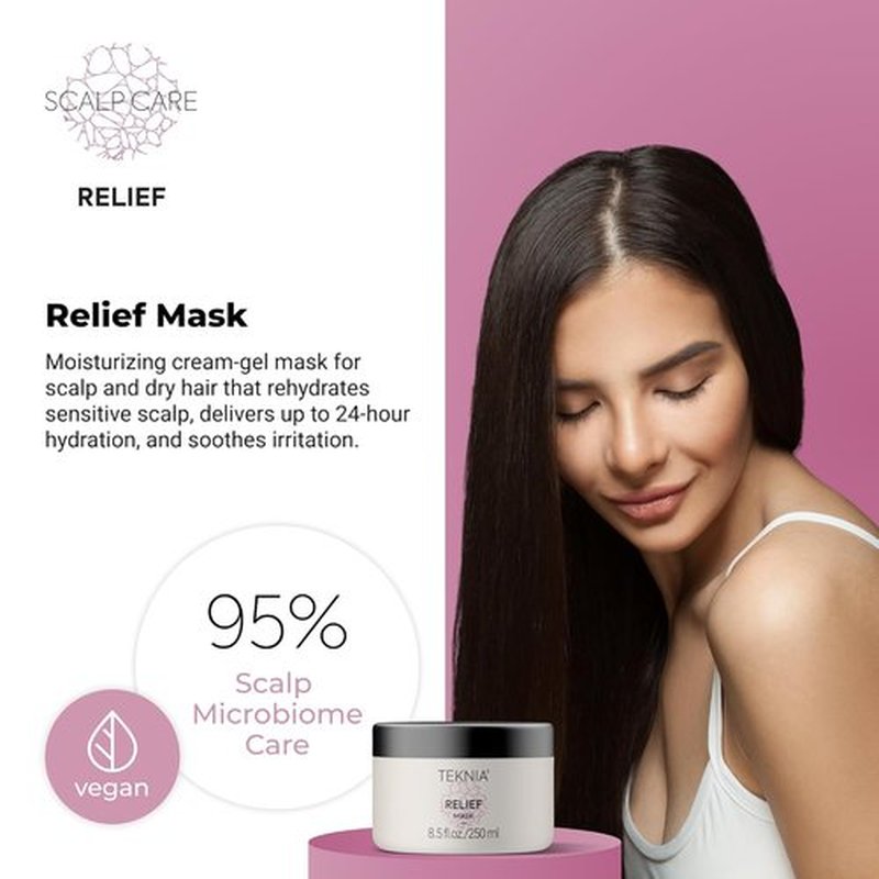 LAKMÉ Teknia Scalp Care Hydra Cream Gel Mask - Moisturizing Relief for Dry Scalp | 8.5 Fl Oz