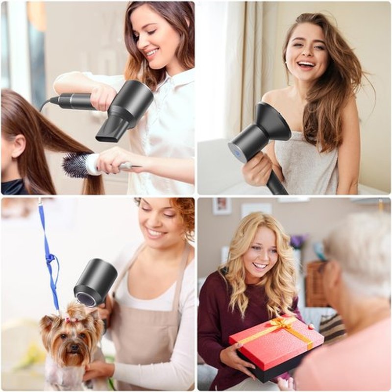 Hair Dryer - 110,000 RPM Professional Hair Dryer with Diffuser, Ionic Blow Dryer, 8 Wind Modes, Magnetic Nozzles, Fast Drying for All Hair Types - Valentine’ s Day Gifts for Her Women Self Care Gifts