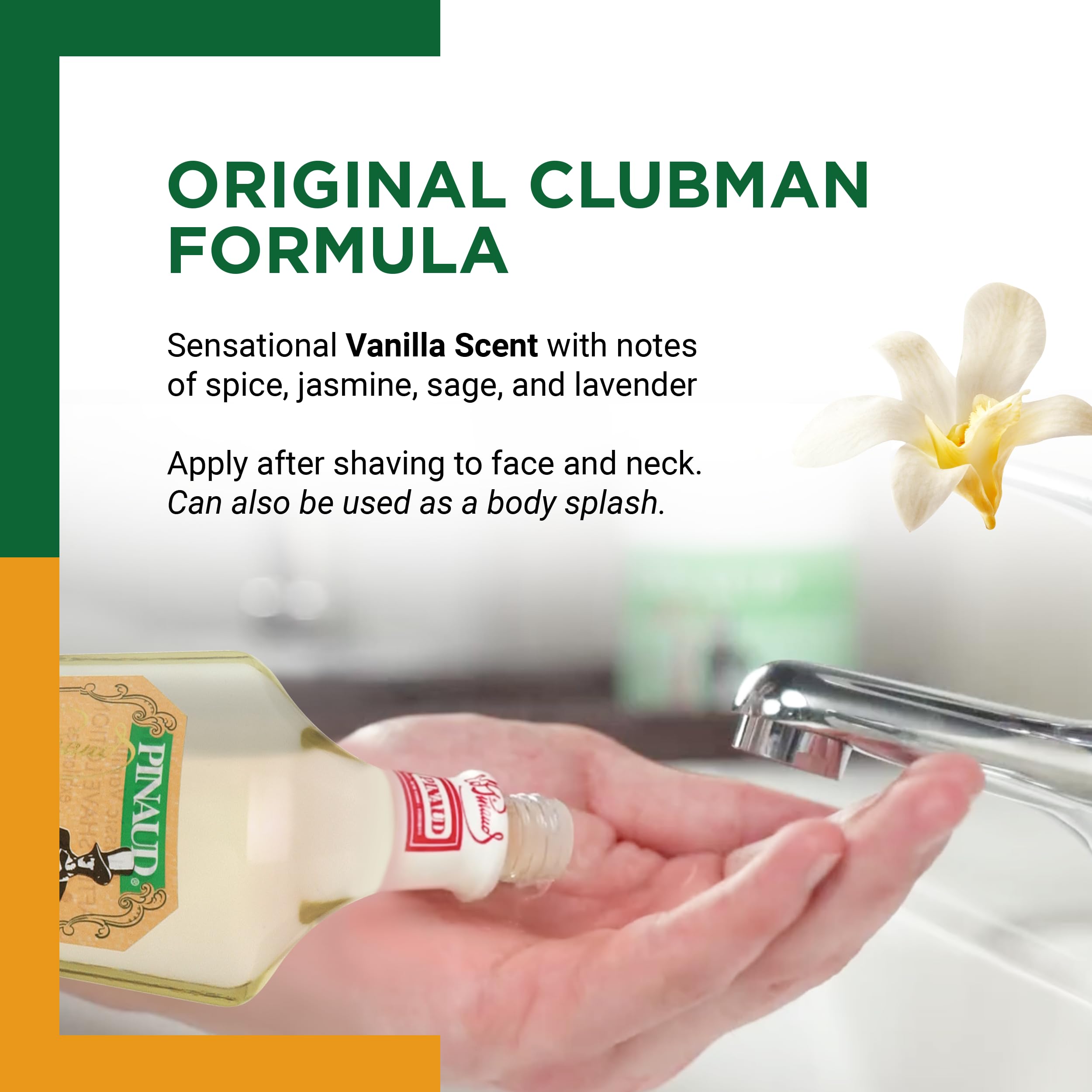 Clubman Pinaud Classic Vanilla After Shave Lotion, 6 Fl Oz