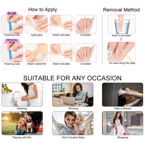 Citchniboul Press on Nails Almond - Grey Cat Eye French Tip Fake Nails, Glazed Glue On Nails for Women Gifts, Natural Stick On Nails in 12 Sizes - 24 Soft Gel Fake Nail Kit，Starry Sky