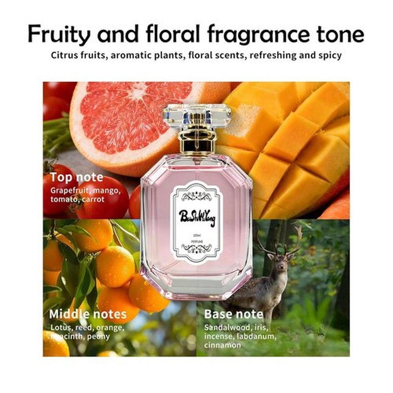 Skiennix Women's Perfume - Pheromone Infused Eau de Toilette | 100ml Citrus, Mango & Lotus Scent | Long-Lasting Floral Fruity Fragrance