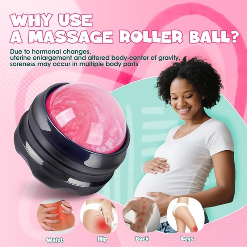 OAKDOLCHE Birth Comb & Massage Roller Ball Kit for Women Labor and Delivery Essentials, Wooden Labor Comb Pregnancy Must Haves, Designed for Expectant Moms