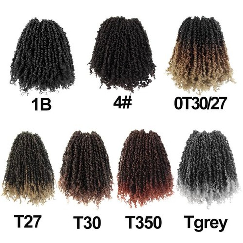 Cisinpo Yanky Twist Crochet Hair 14 Inch 10 Packs Pre-Looped Natural Black Yankee Twist Mini Passion Twist for Black Women (1B, Total 200 Strands)