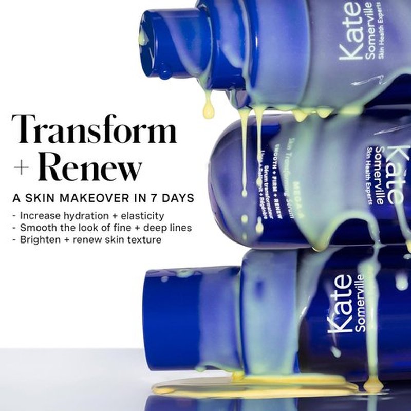 Kate Somerville Mega-A Skin Transforming Serum - Anti-Aging Formula with Hyaluronic Acid for Smooth Skin, 1 Fl. Oz