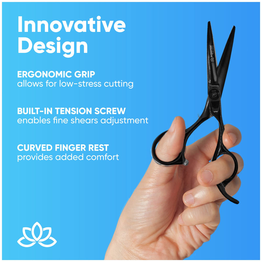 Equinox Razor Edge Series Professional Hair Scissors - 6.5 Premium Japanese Stainless Steel Hair Cutting Scissors, Hair Shears, Hair Razors for Hair Cutting, Barber Accessories & Hair Salon Supplies