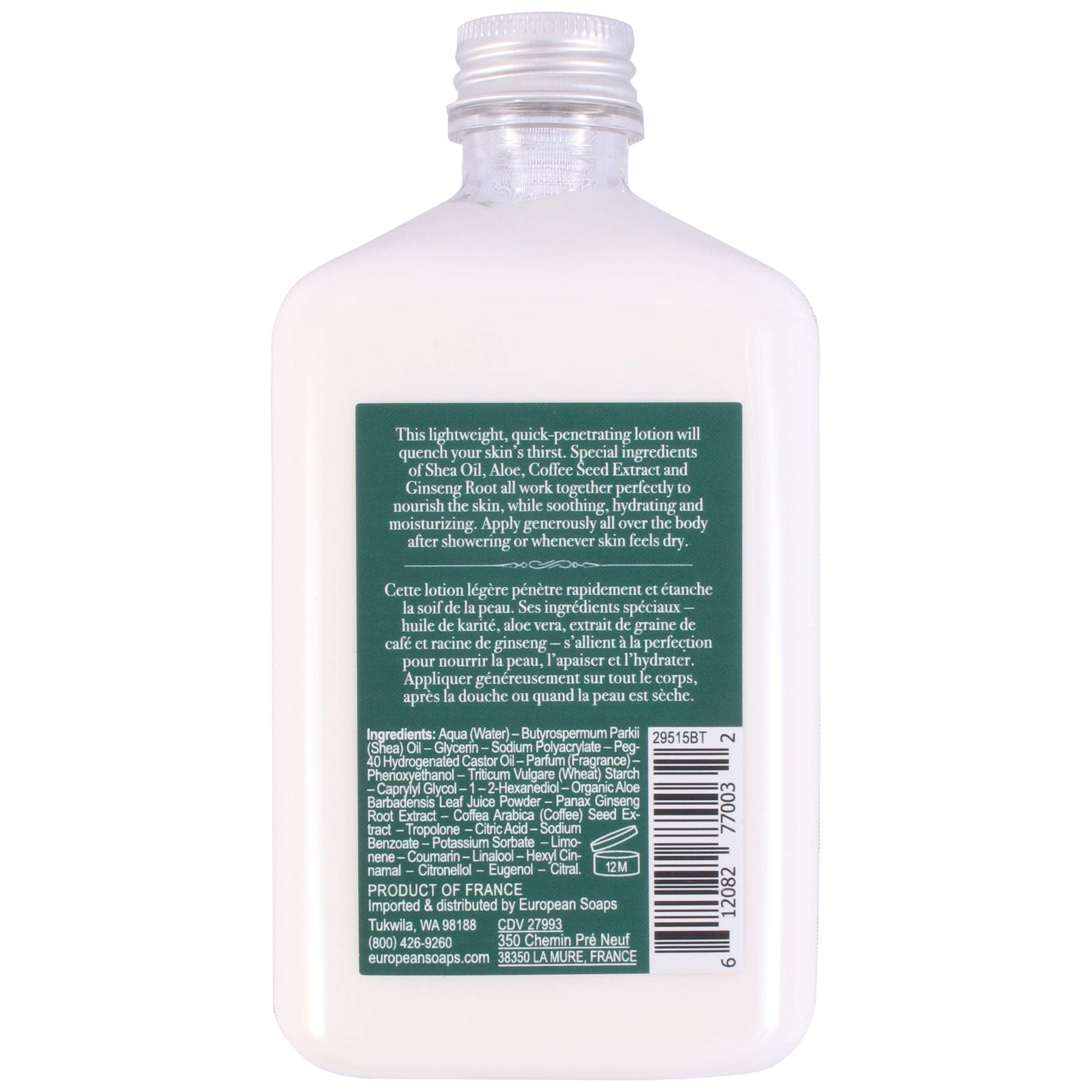 Pre de Provence Bergamot & Thyme Men's Fragrance Collection, Body Lotion, 250 ML