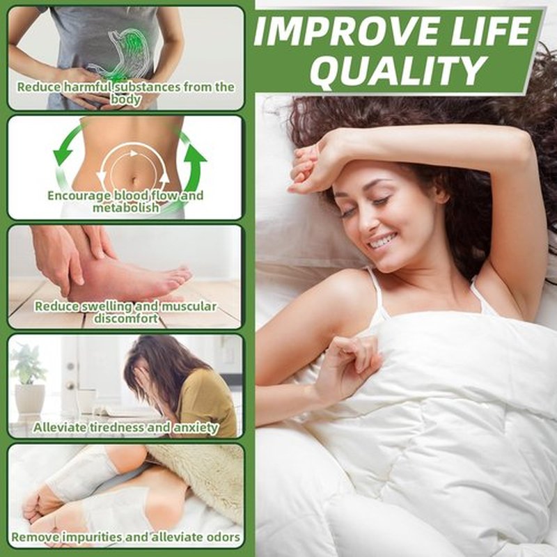 Aarovibe Foot Pads(20 PCS), Deep Cleansing Foot Patches with Bamboo Vinegar and Ginger Powder, Relieve Stress, Improve Sleep and Relaxation, It is a Good Gift for Family Members