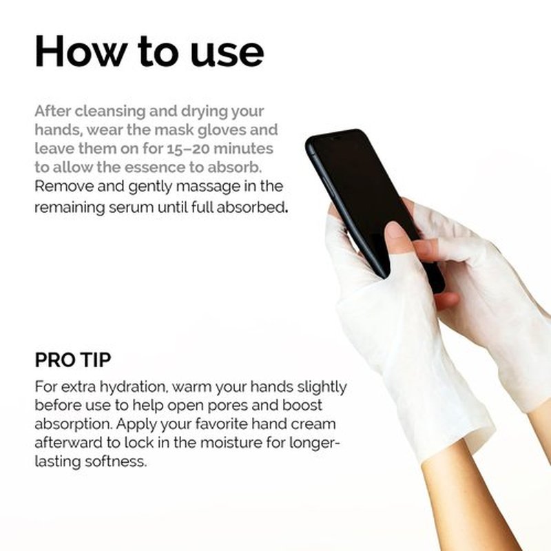 DLUX PROFESSIONAL Hand Mask - 5 Packs of 2 Nutritious Fragrant Hand Mask Gloves, Protein Rich Moisturizing Gloves For Dry Hands, Single Use Hand Masks for Dry Cracked Hands Overnight