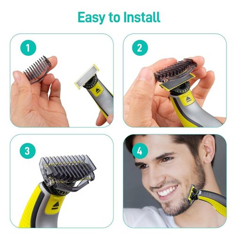 Philips Norelco OneBlade Shaver Guide Combs - Trimmer Guards Kit for Face & Body - 1/3/5mm