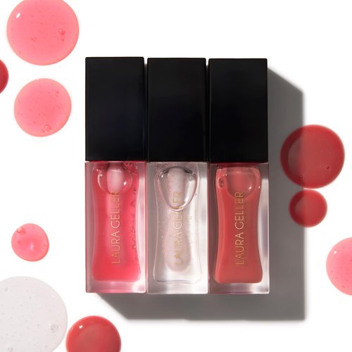 LAURA GELLER NEW YORK Fine Shine Glossy Lip Oil, Rose Garden - Hydrating Squalane - Pink Lip Gloss