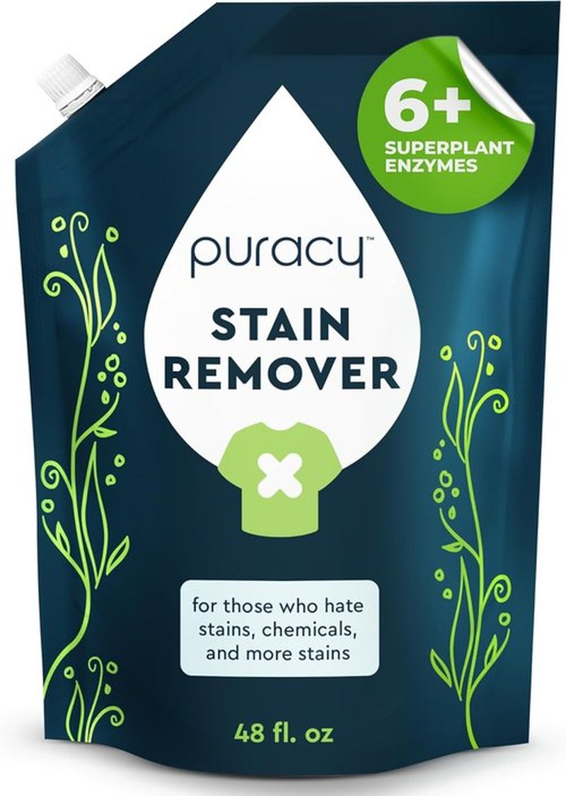 Puracy Stain Remover - Natural Laundry & Travel Cleaner for Clothes | Unscented, 48 fl oz