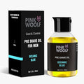 Pink Woolf Pre Shave Oil for Men - Oceanic Blue Beard Softener for Smooth Shaving - 2 Fl Oz