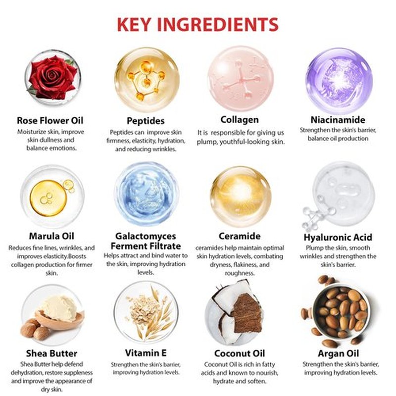 55 Pcs Valentines Day Gifts for Women, Rose Face Hydrogel Mask Skin Care Set, Bath & Body Spa Kit, Face Sheet Mask, Hyaluronic Acid Serum, Christmas, Birthday, Baby Shower, Mother Day