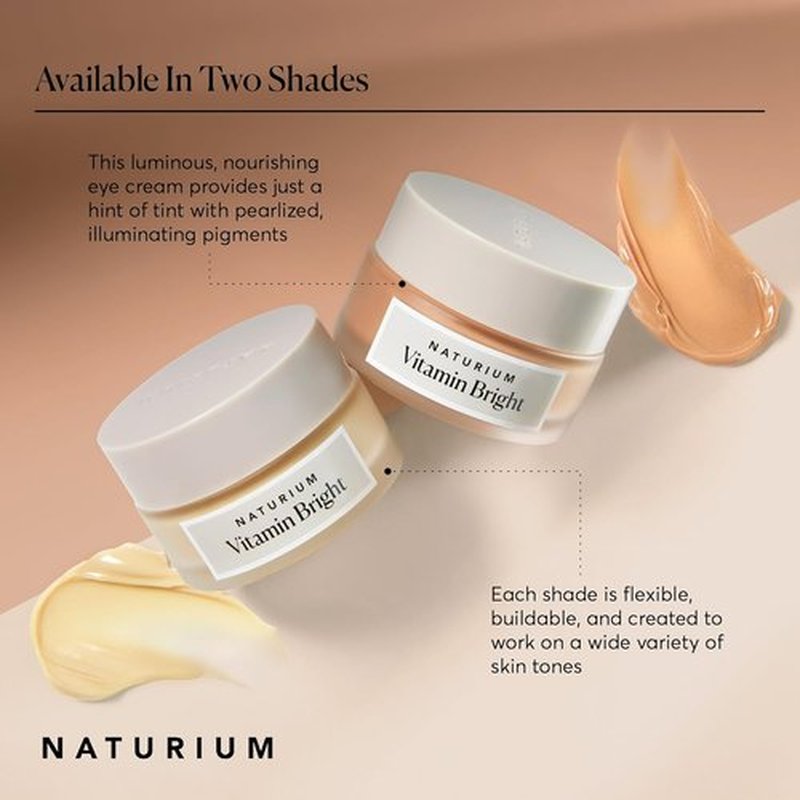 Naturium Vitamin Bright Eye Cream - Illuminating Under Eye Repair for Dark Circles, Light/Medium, 0.5 oz