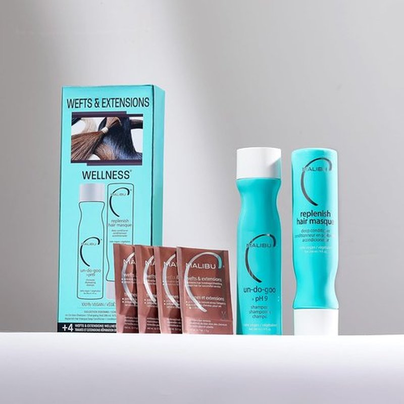 Malibu C Wefts and Extensions | Wellness Hair Care Collection - Reduces Breakage & Shedding - Maintains Natural Look