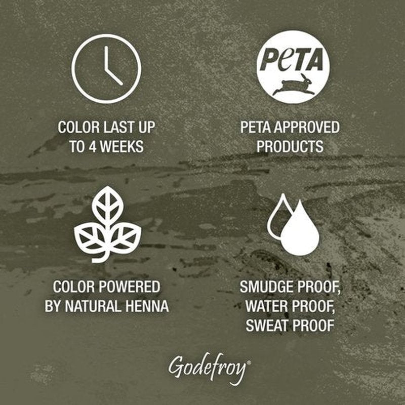 Godefroy Powered by Henna - Tint Kit 4 Applications | Medium Brown | Spot Hair Color Powered by Natural Henna