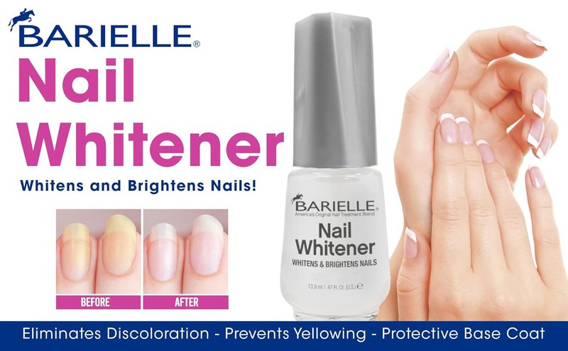 Barielle Nail Whitener - Brightening Treatment for Yellow or Dull Nails | 0.47 oz (Pack of 2)