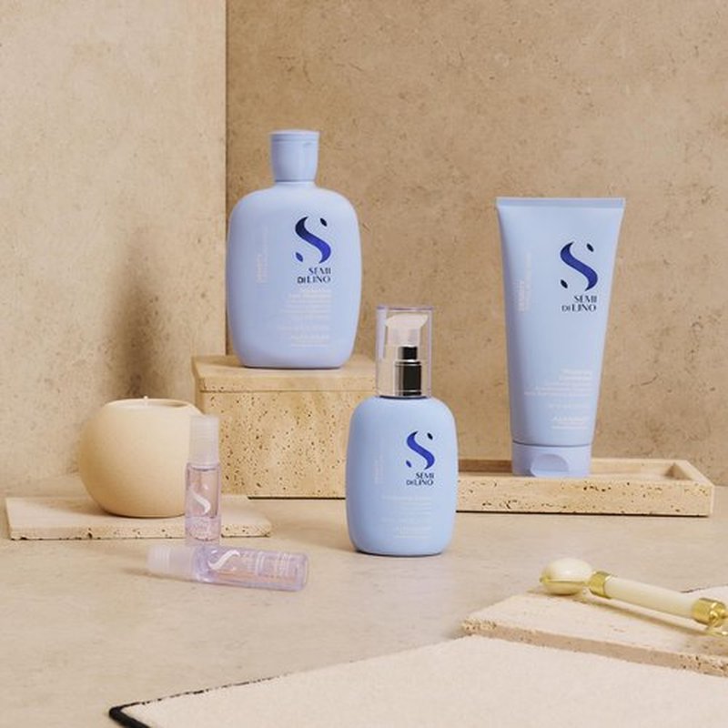 ALFAPARF MILANO Semi di Lino Density Sulfate Free Shampoo - Thickening Low Shampoo for Thin and Aging Hair - Adds Body and Volume for Revitalized, Youthful and Thicker Hair - 8.45 FL. Oz.