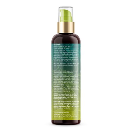 Mielle Organics Avocado & Tamanu Anti-Frizz Hair Serum - Stay Straight Smoothing Treatment & Heat Protectant for Textured Strands - Humidity Shield, Shine Enhancer for Lasting Straight Hair Looks, 6oz