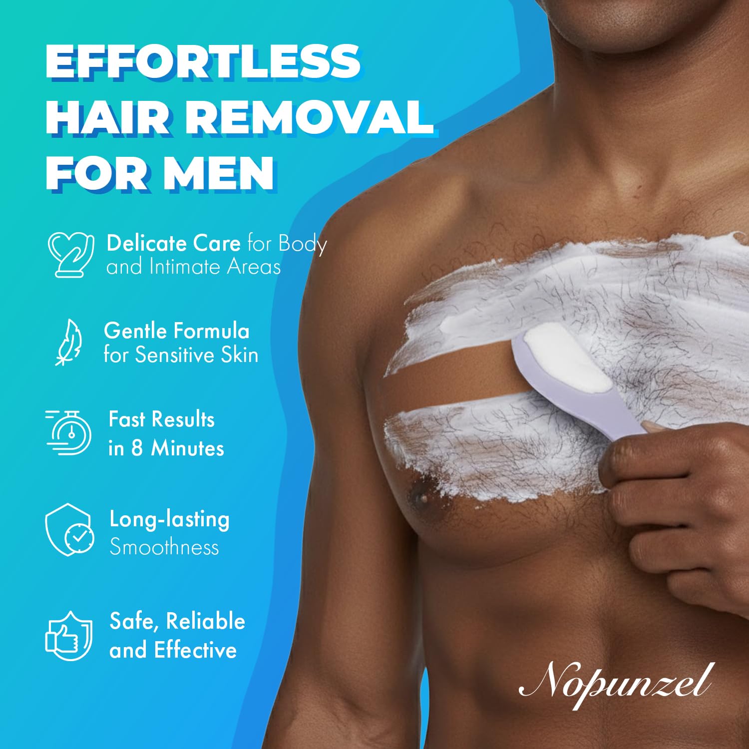 Hair Removal Cream for Women, Men - Bikini, Intimate Areas - Painless Depilatory for Body, Legs, Arms, Underarms, Private Areas - 120g