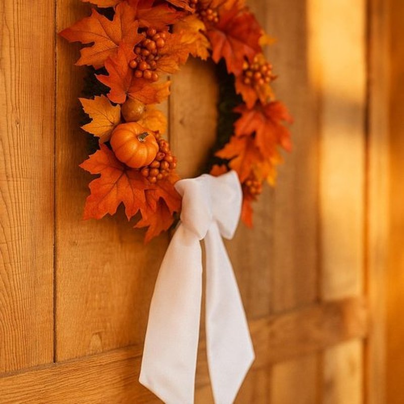 Skiennix White Blank Sash Ribbon - 55" Professional Grade Linen for Wreaths & Wedding Decor