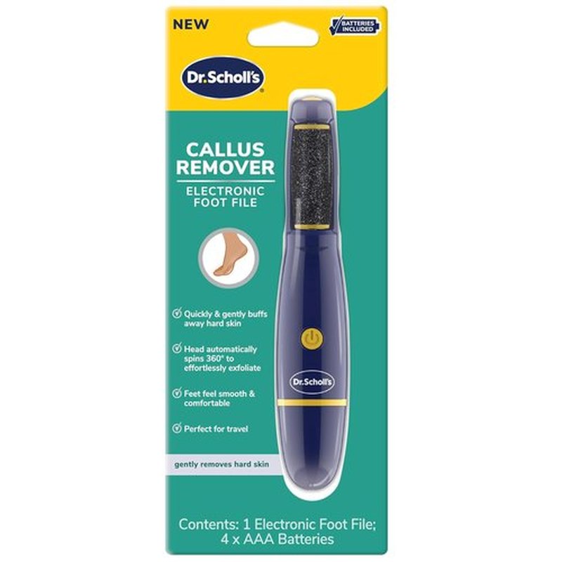 Dr. Scholl's Electronic Foot File - Effortless Callus Remover for Soft, Smooth Feet | Travel-Friendly Design
