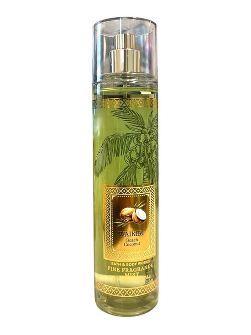 Bath & Body Works Waikiki Beach Coconut Fragrance Mist - Refreshing 8 Fl Oz Signature Scent