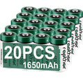 rapthor CR123A Lithium Batteries 1650mAh High Power UL Certified 3V Non-Rechargeable Battery with Built-in PTC for Flashlight Toys Alarm System Microphones (Not for Arlo) (20)