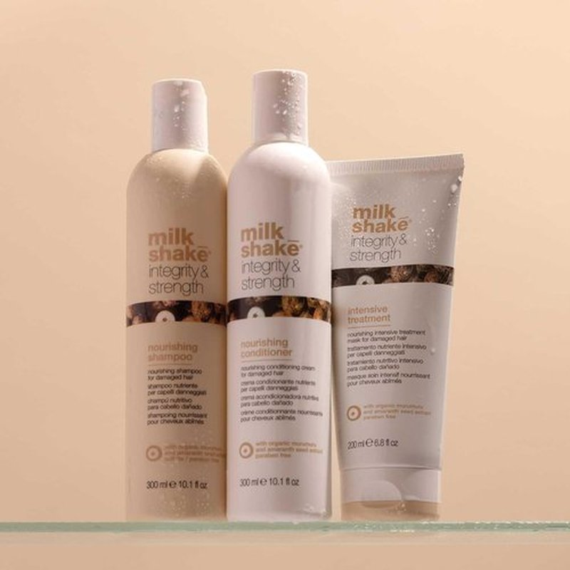 Milk_Shake Integrity & Strength Nourishing Shampoo - Creamy Formula with Organic Murumuru Butter & Amaranth Seed Extract for Damaged Hair