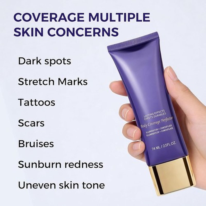 Regine Switzerland Body Coverage Perfector - 24Hr Sweatproof Tattoo Concealer for Full Coverage, 2.5 oz, Light