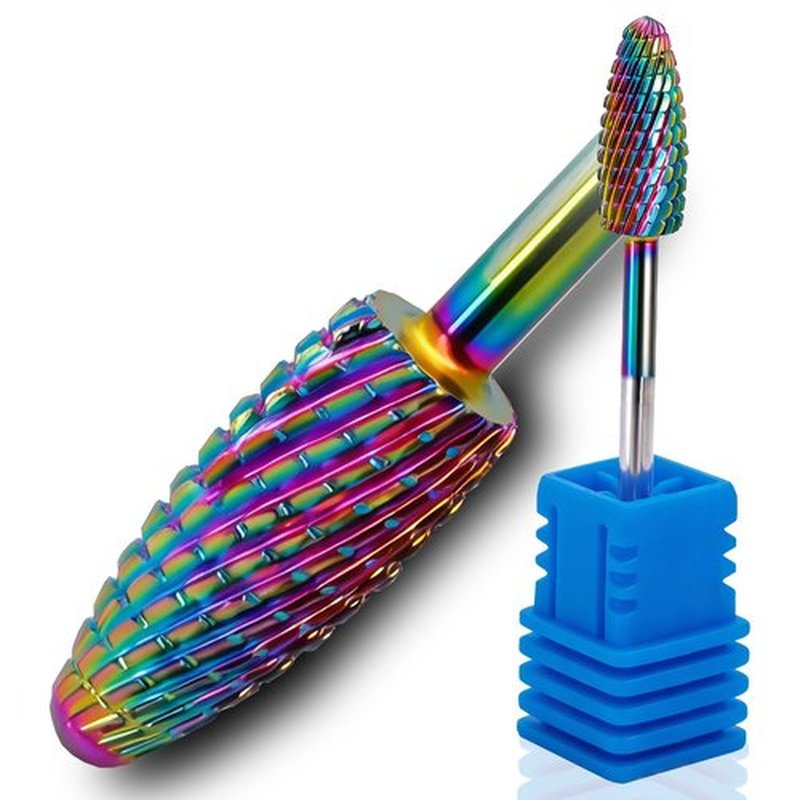 FANTEXY 3/32" Carbide Nail Drill Bits,Cuticle Clean Nail Drills Bit,Gel Remover Drill Bit,Nails File Bits for Old Skin and Nails,Manicure Essentials Tools,Manicure Tech Must Haves (Medium - M)