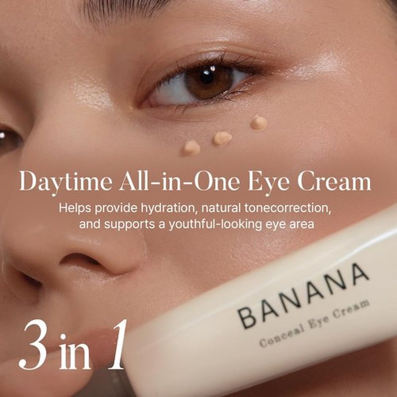 Shaishaishai Banana Conceal Cream - Hydrating Under Eye Cream for Dark Circles & Fine Lines | 0.52 oz