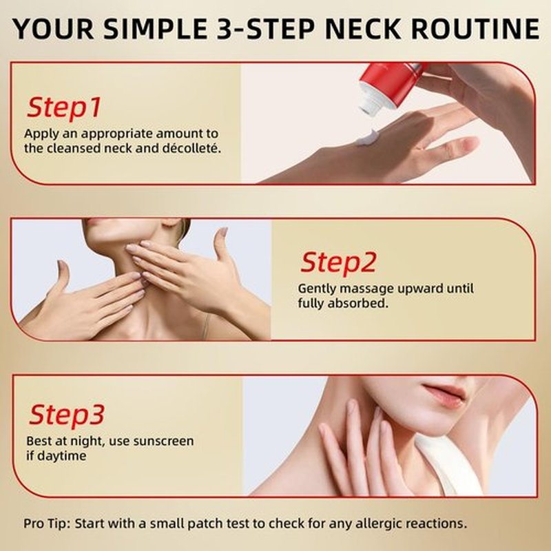 Redcool Neck Firming Cream - Retinol, Collagen & Hyaluronic Acid Neck Cream, Anti-Aging, Firming, for Neck & Décolleté - 1.76 fl.oz