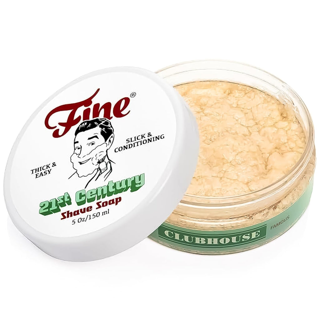 Mr. Fine 21C Men’s Shaving Soap, Builds Thick & Easy Lather, Protects From Razor Burn & Irritation, No Artificial Colors, Made In Italy, 5oz. (150ml), Latigo