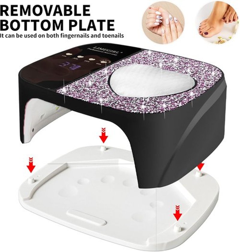 LIMEGIRL UV LED Nail Lamp Kit - Professional Fast Curing Gel Polish Dryer | Cordless & Rechargeable for Home & Salon Use
