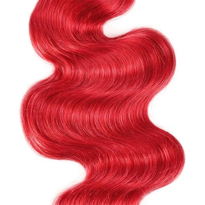 Red Bundles Human Hair Body Wave Bundles 30 30 30 Inch 3 Bundle Unprocessed Brazilian Virgin Hair Red Body Wave Human Hair Extensions 50 Gram Per Bundle
