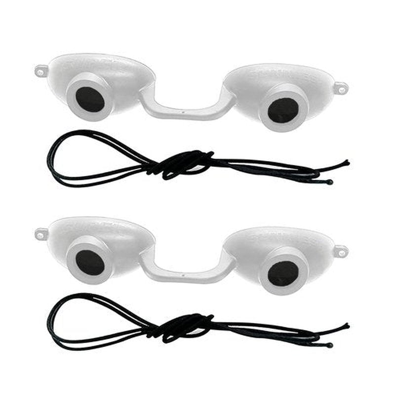 Super Sunnies Flex UV Eye Protection, FDA Compliant Tanning Bed Goggles, Red Light Therapy Glasses - White