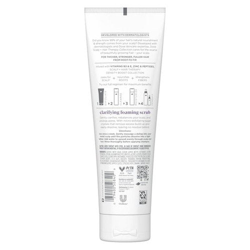 Dove Density Boost Foaming Scrub - Gentle Scalp Exfoliation with Vitamin B3 & Zinc | 9 oz